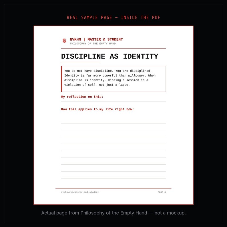 Martial Arts Philosophy PDF | Why We Train | Discipline + Mindset Guide | Digital Download image 5