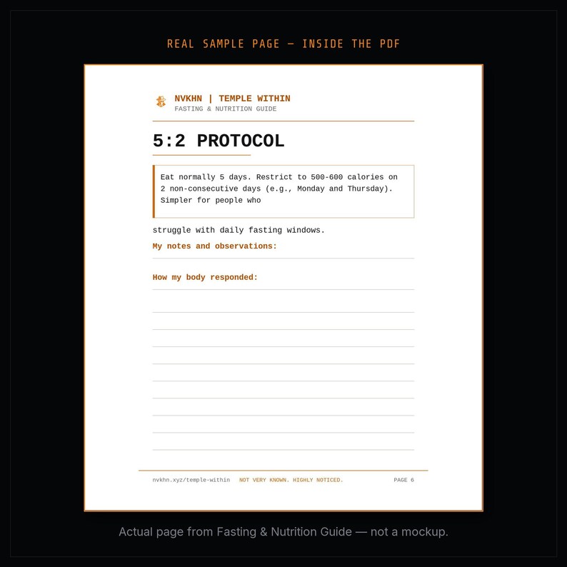 Intermittent Fasting Guide PDF | Beginner Fasting Planner + Tracker | Fasting Schedule + Meal Log | Digital Download image 5