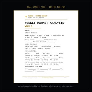 Crypto Market Analysis Workbook PDF | Top-Down Trend Structure + Trade Thesis Builder | Digital Download image 5