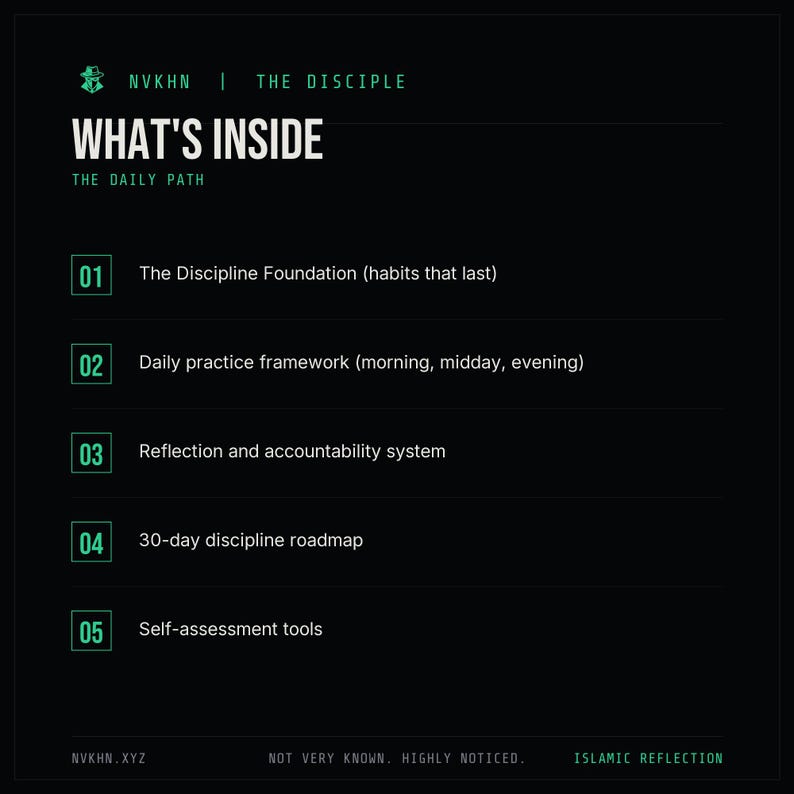 Spiritual Discipline Guide PDF | Daily Practice Framework + 30-Day Roadmap | Islamic Self Improvement | Digital Download image 2