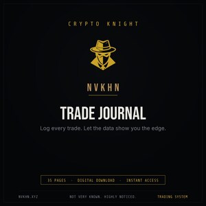 Crypto Trade Journal PDF | Trading Log + Win Rate Tracker | Performance Journal | Digital Download