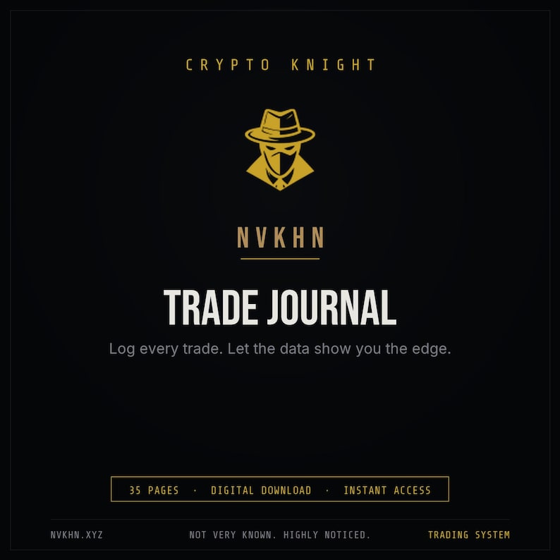 Crypto Trade Journal PDF | Trading Log + Win Rate Tracker | Performance Journal | Digital Download image 1