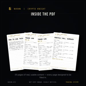 Crypto Trade Journal PDF | Trading Log + Win Rate Tracker | Performance Journal | Digital Download image 4