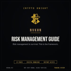 Crypto Risk Management Guide PDF | Position Sizing + Stop Loss System | Trading Safety | Digital Download image 1