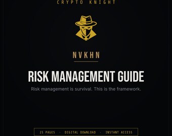 Crypto Risk Management Guide PDF | Position Sizing + Stop Loss System | Trading Safety | Digital Download