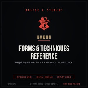 詠春拳型参考資料PDF｜技法ドリル＋トレーニングのコツ｜クイックリファレンスガイド｜デジタルダウンロード 画像 1