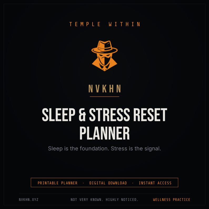Planificateur de sommeil et de gestion du stress (PDF) | Suivi de la routine du soir + Journal du sommeil | Journal de gestion du stress | Téléchargement numérique image 1