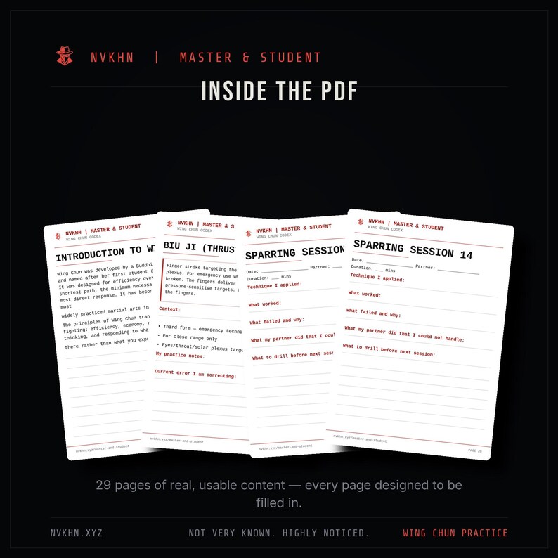 Wing Chun Guide PDF | Principles Techniques + Training System | Martial Arts Digital Download image 4