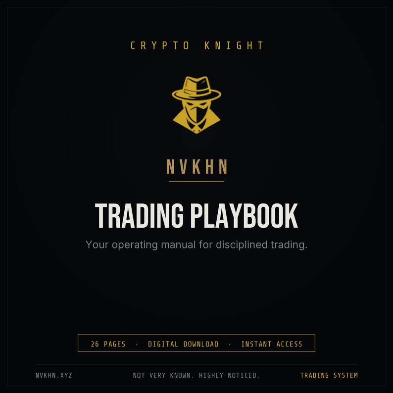 Crypto Trading Playbook PDF | NVKHN Trading System Guide | Beginner Crypto Strategy | Digital Download image 1
