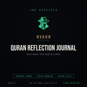 Journal de réflexion sur le Coran (PDF) | Carnet d'étude quotidien + Pages de réflexion sur les versets | Journal islamique | Téléchargement numérique image 1