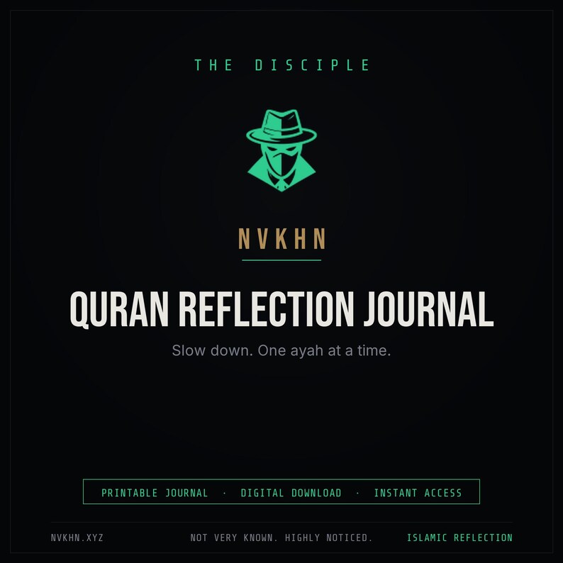 Journal de réflexion sur le Coran (PDF) | Carnet d'étude quotidien + Pages de réflexion sur les versets | Journal islamique | Téléchargement numérique image 1