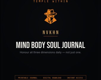 Journal Esprit Corps Âme (PDF) | Agenda bien-être holistique | Suivi quotidien des soins personnels | Routine bien-être | Téléchargement numérique