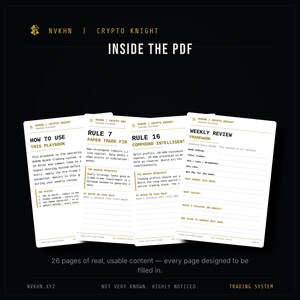 Crypto Trading Playbook PDF | NVKHN Trading System Guide | Beginner Crypto Strategy | Digital Download image 4