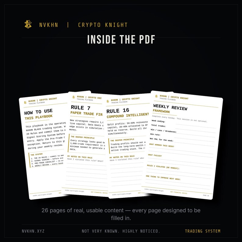 Crypto Trading Playbook PDF | NVKHN Trading System Guide | Beginner Crypto Strategy | Digital Download image 4