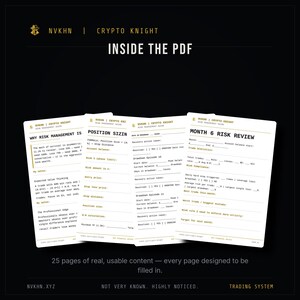 Crypto Risk Management Guide PDF | Position Sizing + Stop Loss System | Trading Safety | Digital Download image 4