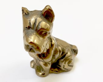ヴィンテージ真鍮製ボクサー犬像：真鍮製の動物の置物 - Etsy 日本