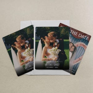 Custom Photo Save the Date Magnet, Full Photo Wedding Design, Choose Your Layout