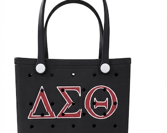 Sac fourre-tout Delta Sigma Theta DST noir en EVA, sac de plage, sac de sororité