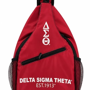 Delta Sigma Theta Crossbody Backpack - wine