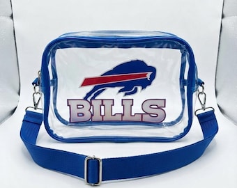 Buffalo Bills Clear Crossbody Bag Blue Football Fan Game Day Bag