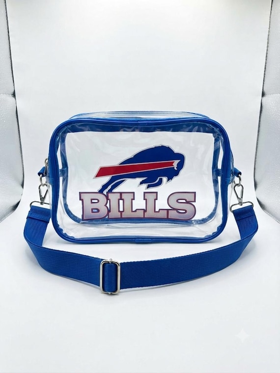 Buffalo Bills Clear Crossbody Bag Blue Football Fan Game Day Bag