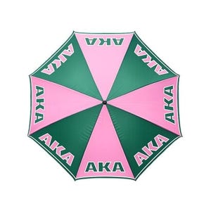 Alpha Kappa Alpha Large Golf Umbrella, Sorority Rain Umbrella, AKA Sister Gift