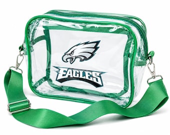 Philadelphia Eagles Clear Crossbody Bag Green Football Fan Game Day Bag NFL