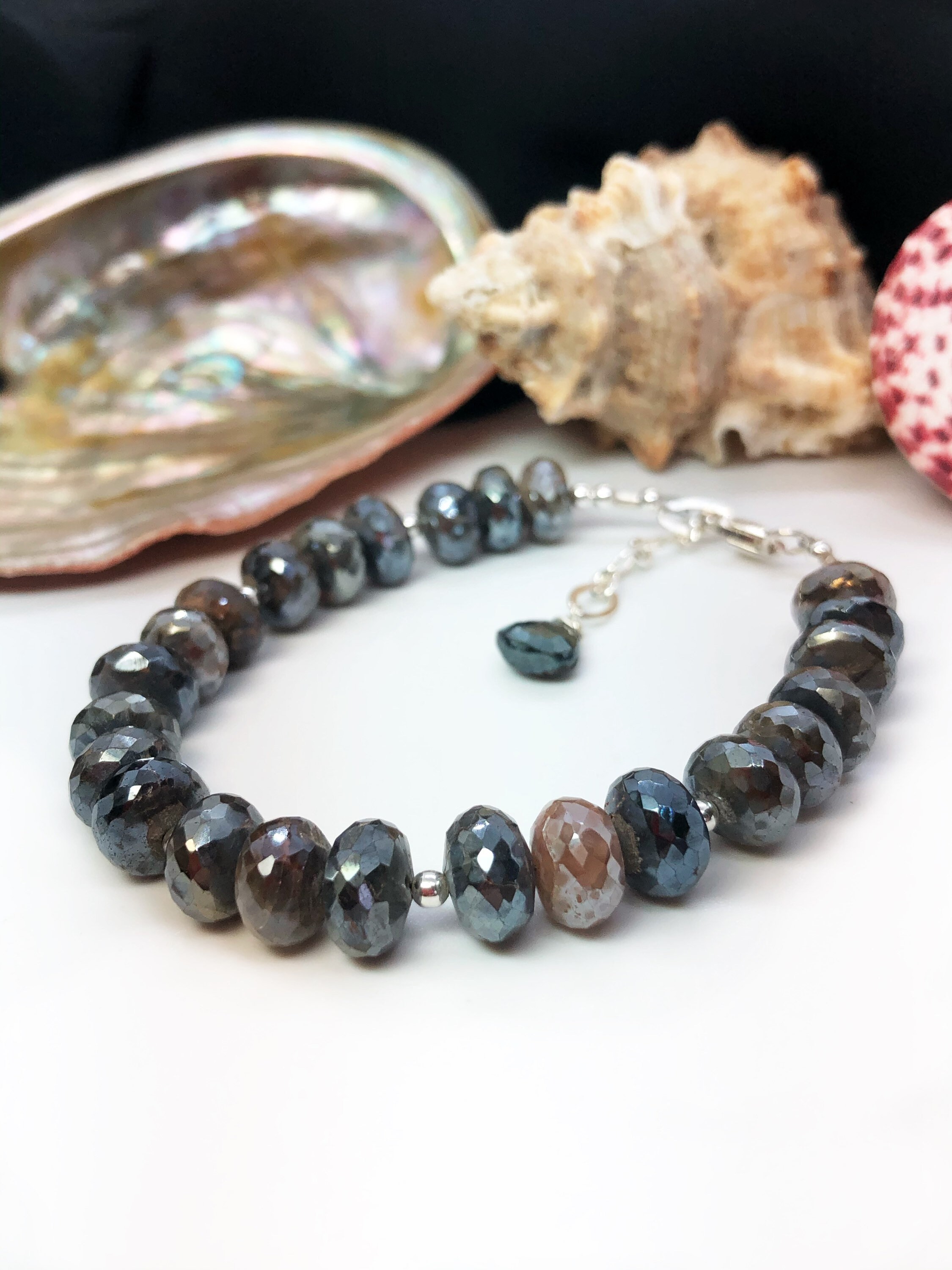 Cats Eye Bracelet Sterling Silver Boho Chunky Jewelry Unique Etsy