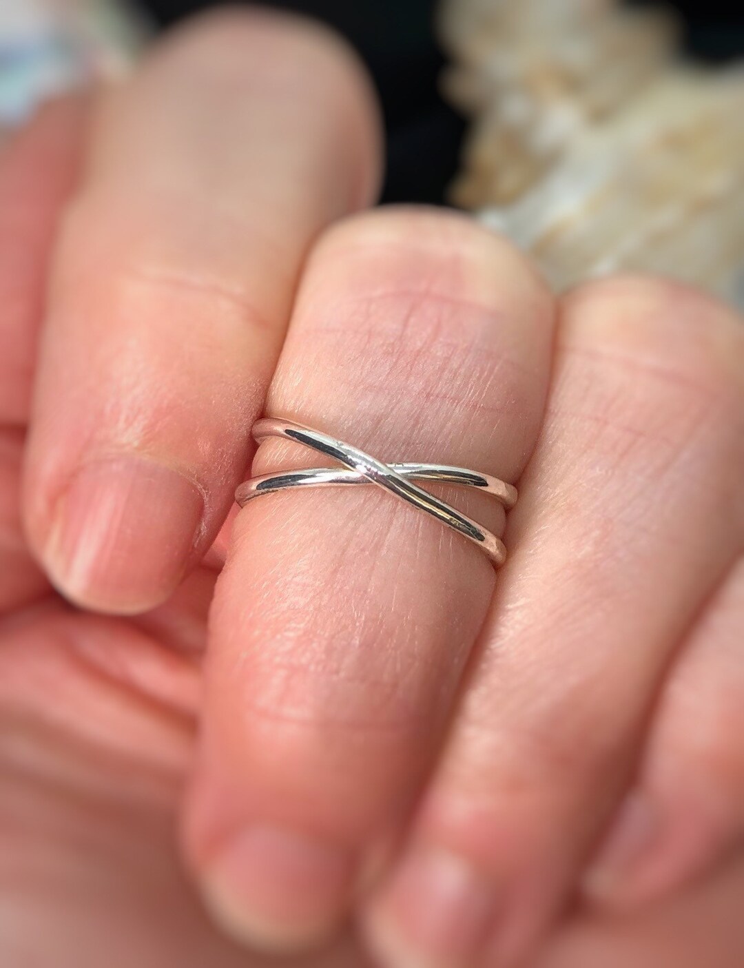 Midi Rings Silver Fine Silver Ring Size 5 X Ring for Women Etsy