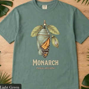 Monarch Butterfly Comfort Colors® Shirt, Cottagecore Vintage Science Illustration