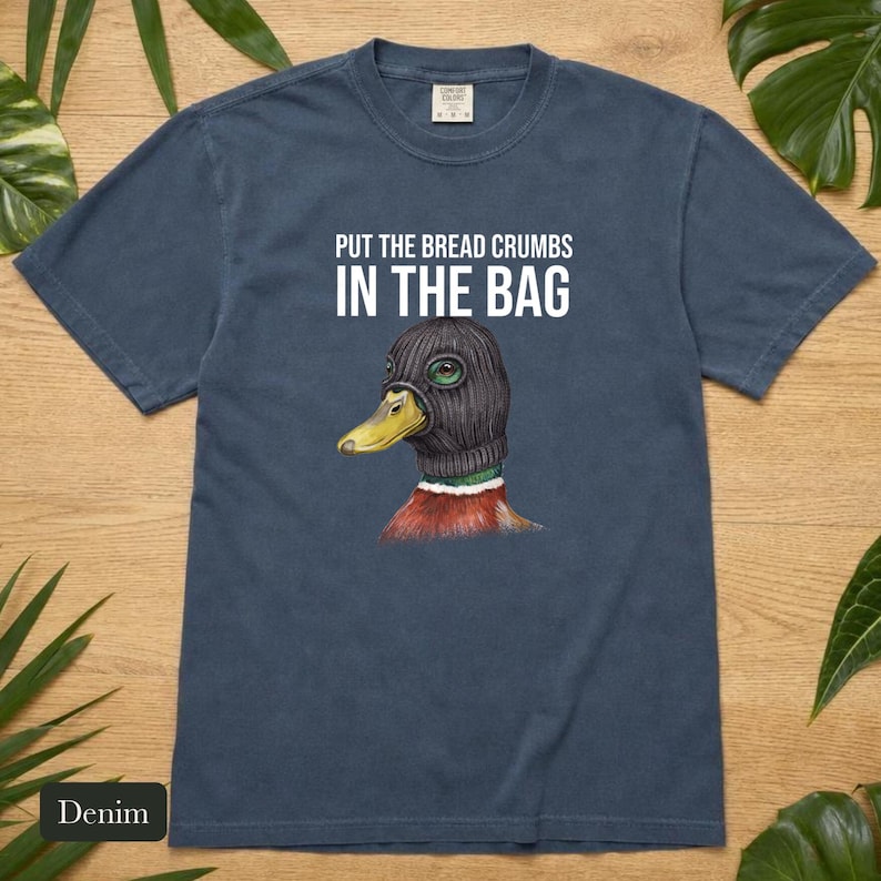 Criminal Mallard Duck Shirt, Comfort Colors® Ski Mask Duck Tshirt, Unhinged Bird Meme Tee, Funny Duck Lover Gift, Bird Nerd Gift