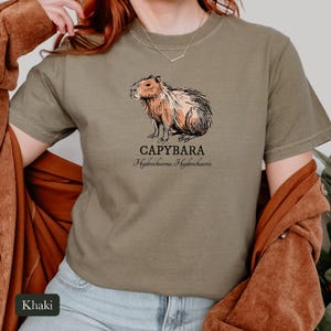 Ink Sketch Capybara Shirt, Comfort Colors® Animal Graphic Tee, Weird Animal Shirt, Capybara Gift for Zookeepers, Animal Lover Gift
