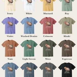 Ink Sketch Capybara Shirt, Comfort Colors® Animal Graphic Tee, Weird Animal Shirt, Capybara Gift for Zookeepers, Animal Lover Gift