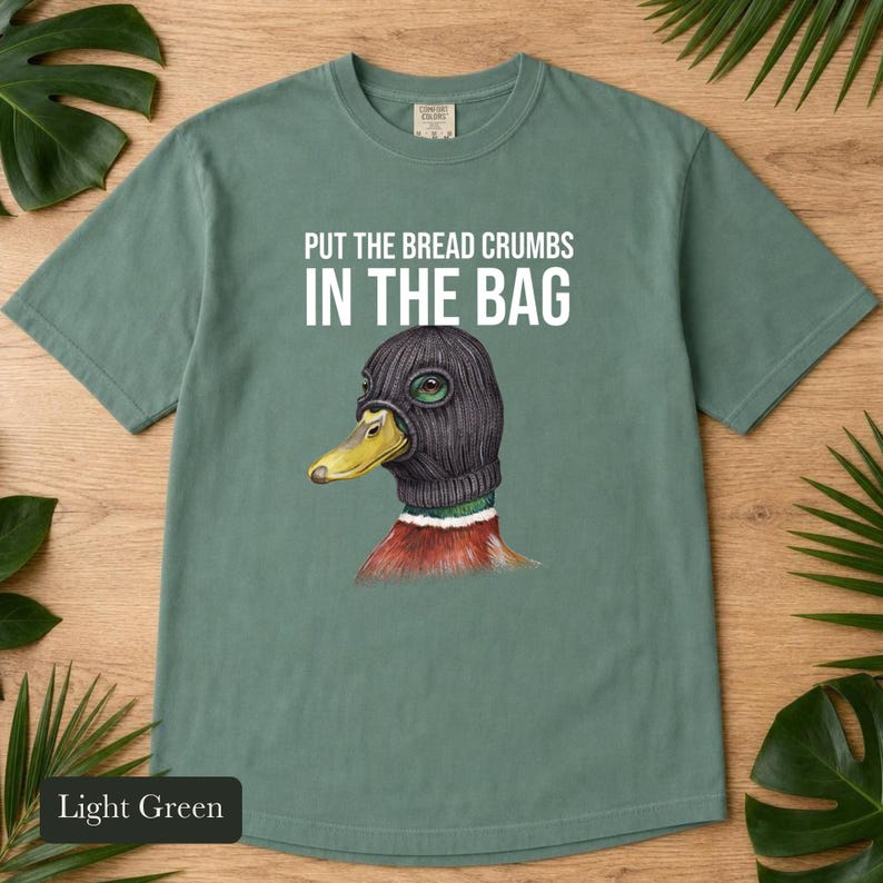 Criminal Mallard Duck Shirt, Comfort Colors® Ski Mask Duck Tshirt, Unhinged Bird Meme Tee, Funny Duck Lover Gift, Bird Nerd Gift