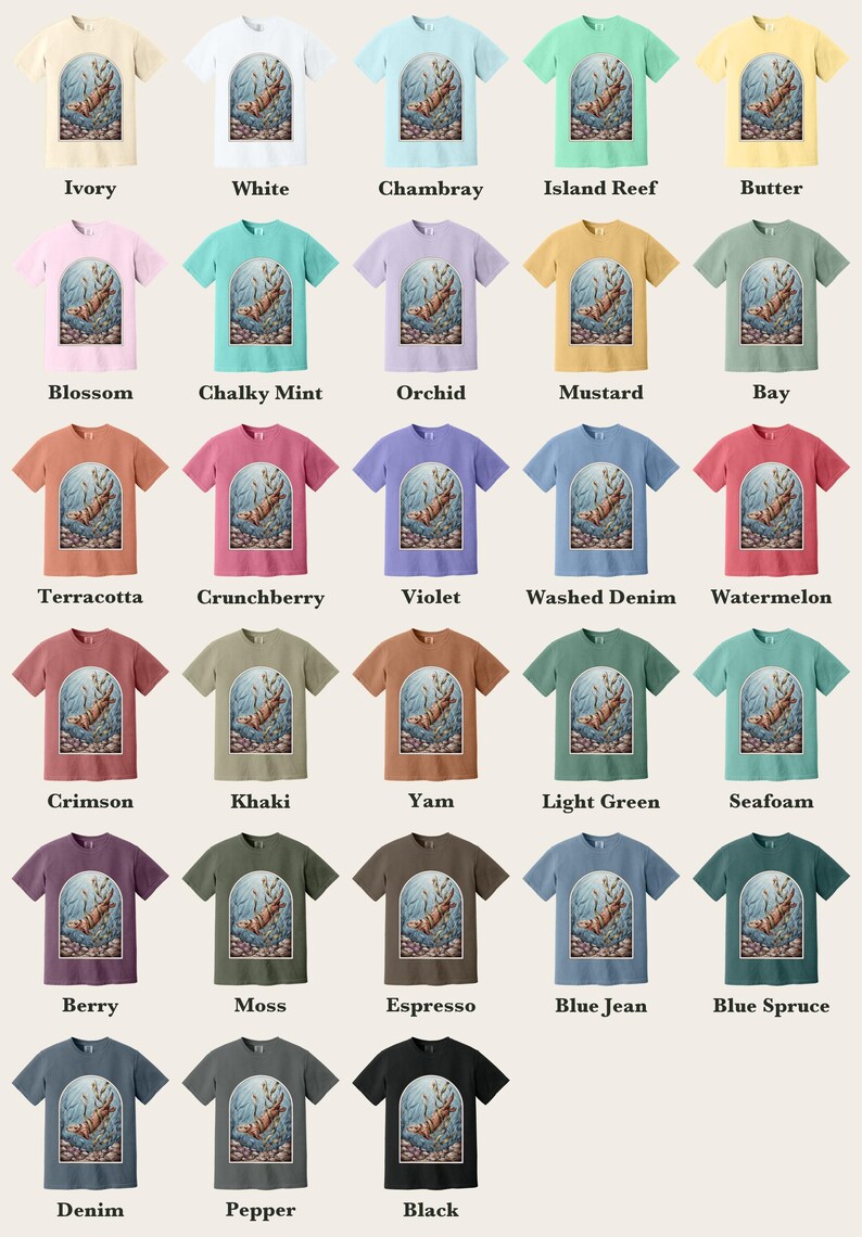 Sea Otter Shirt, Comfort Colors® Sea Life Tee, Coastal Aesthetic Ocean Illustration for Otter Lovers, Aquarium Shirt, Marine Biology Gift