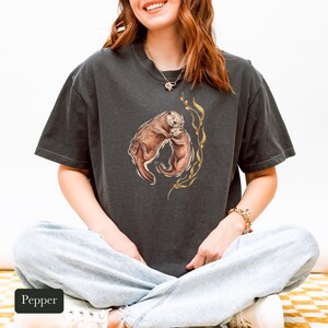 Cuddling Sea Otters Shirt, Comfort Colors® Marine Life Tee, Cute Animal Tee, Aquarium Shirt, Otter Gifts for Ocean Lovers, New Mom Gift