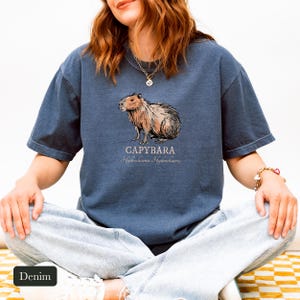 Ink Sketch Capybara Shirt, Comfort Colors® Animal Graphic Tee, Weird Animal Shirt, Capybara Gift for Zookeepers, Animal Lover Gift