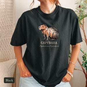 Ink Sketch Capybara Shirt, Comfort Colors® Animal Graphic Tee, Weird Animal Shirt, Capybara Gift for Zookeepers, Animal Lover Gift
