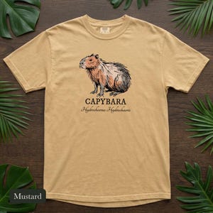 Ink Sketch Capybara Shirt, Comfort Colors® Animal Graphic Tee, Weird Animal Shirt, Capybara Gift for Zookeepers, Animal Lover Gift