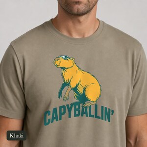 Capybara Shirt, Capyballin' Comfort Colors® Tee, Funny Animal Meme Tshirt, Cute Zoo Animal Graphic Tee, Capybara Lover Gift