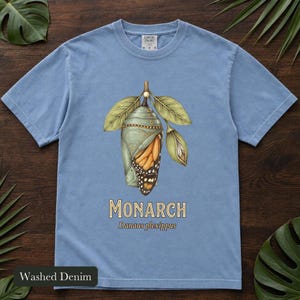 Monarch Butterfly Comfort Colors® Shirt, Cottagecore Vintage Science Illustration