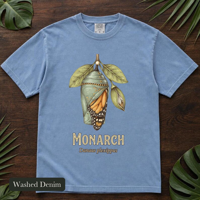 Monarch Butterfly Comfort Colors® Shirt, Cottagecore Vintage Science Illustration