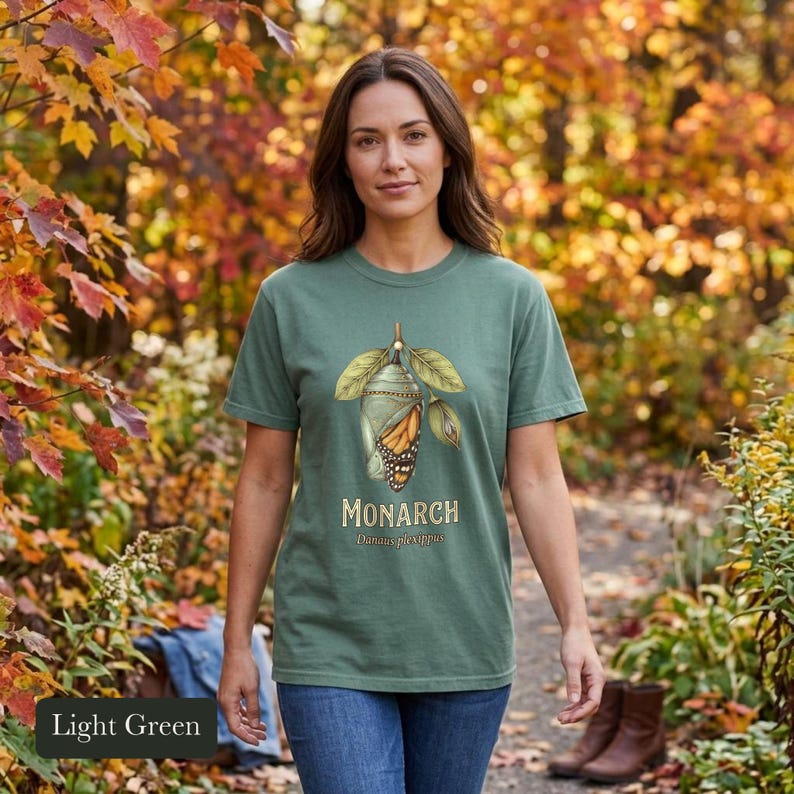 Monarch Butterfly Comfort Colors® Shirt, Cottagecore Vintage Science Illustration