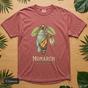 Monarch Butterfly Comfort Colors® Shirt, Cottagecore Vintage Science Illustration