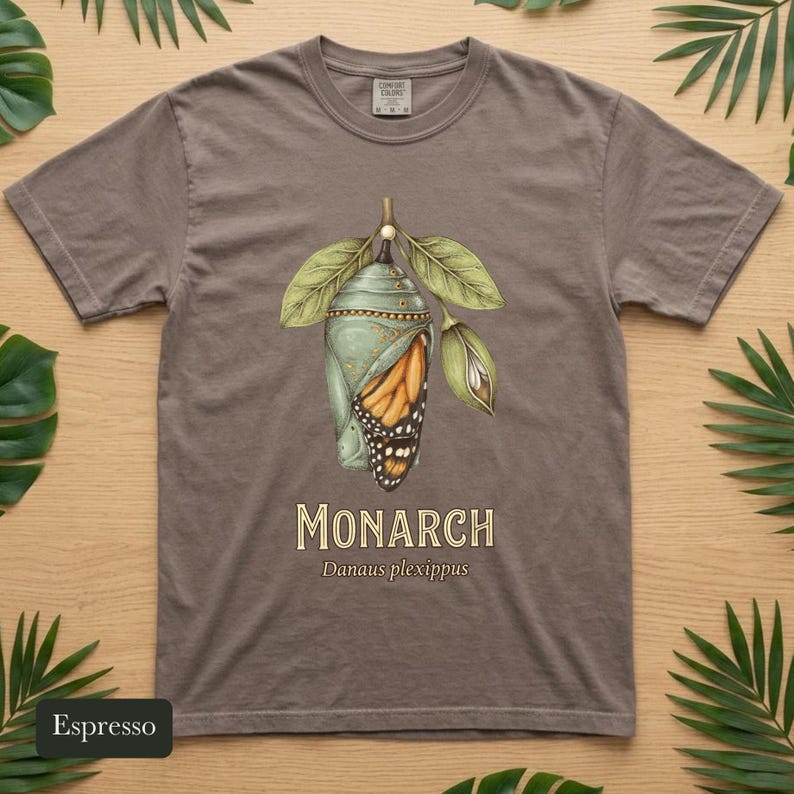 Monarch Butterfly Comfort Colors® Shirt, Cottagecore Vintage Science Illustration