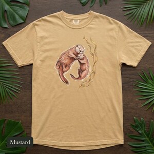 Cuddling Sea Otters Shirt, Comfort Colors® Marine Life Tee, Cute Animal Tee, Aquarium Shirt, Otter Gifts for Ocean Lovers, New Mom Gift