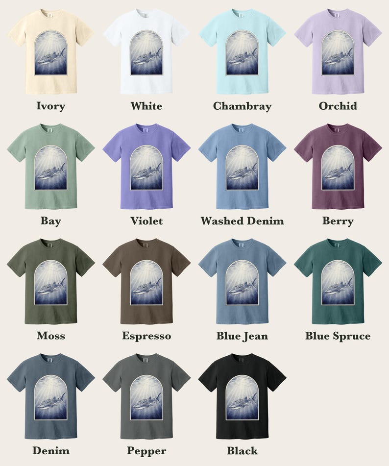 Whale Shark Shirt, Comfort Colors® Vintage Nature Tee, Deep Sea Marine Life Illustration, Marine Biologist Gift, Aquarium Shirt
