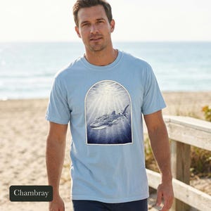 Whale Shark Shirt, Comfort Colors® Vintage Nature Tee, Deep Sea Marine Life Illustration, Marine Biologist Gift, Aquarium Shirt