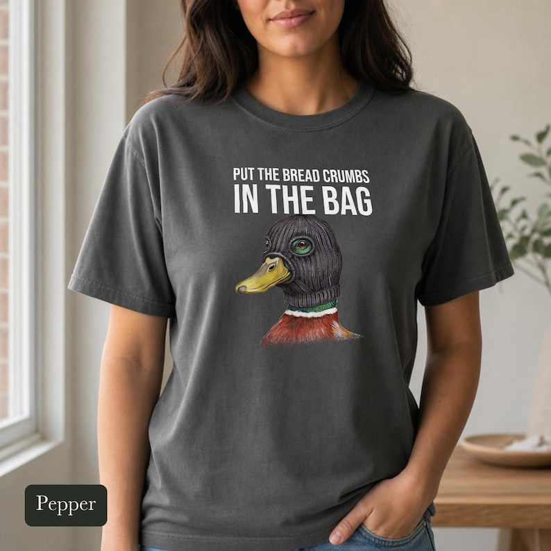 Criminal Mallard Duck Shirt, Comfort Colors® Ski Mask Duck Tshirt, Unhinged Bird Meme Tee, Funny Duck Lover Gift, Bird Nerd Gift
