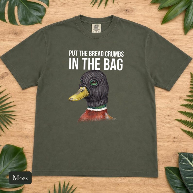 Criminal Mallard Duck Shirt, Comfort Colors® Ski Mask Duck Tshirt, Unhinged Bird Meme Tee, Funny Duck Lover Gift, Bird Nerd Gift